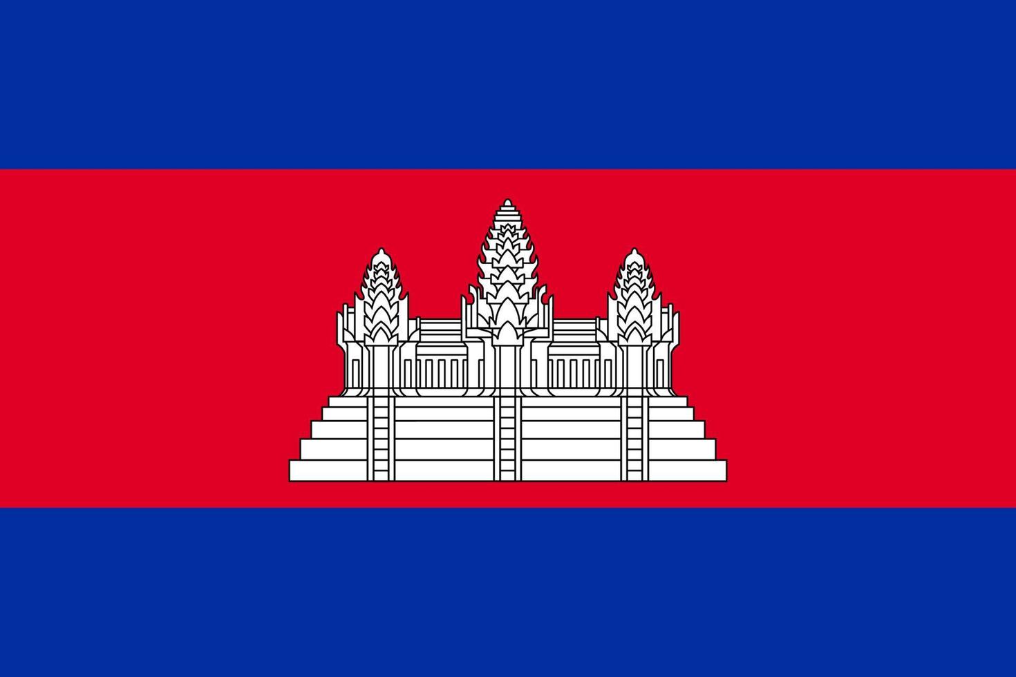 Simple map Cambodia vector