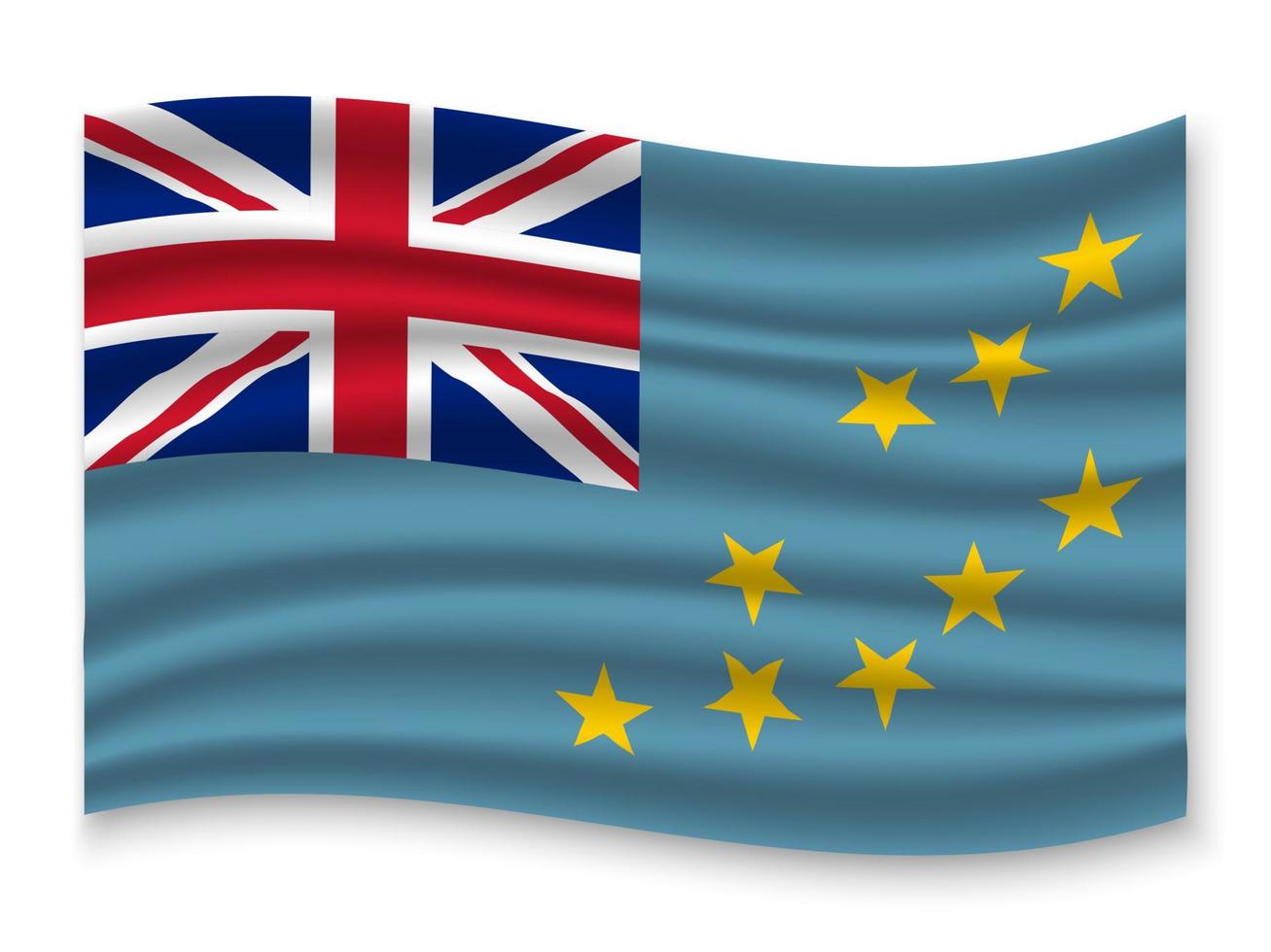 3D Waving Flag  . Vector illustration
