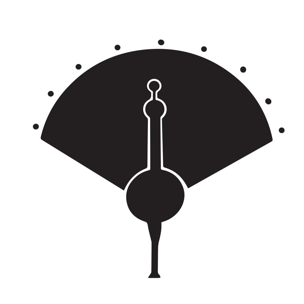 Simplified male peacock bird vector icon silhouette isolated on square white background. Simple flat drawing concept with cartoon art style.