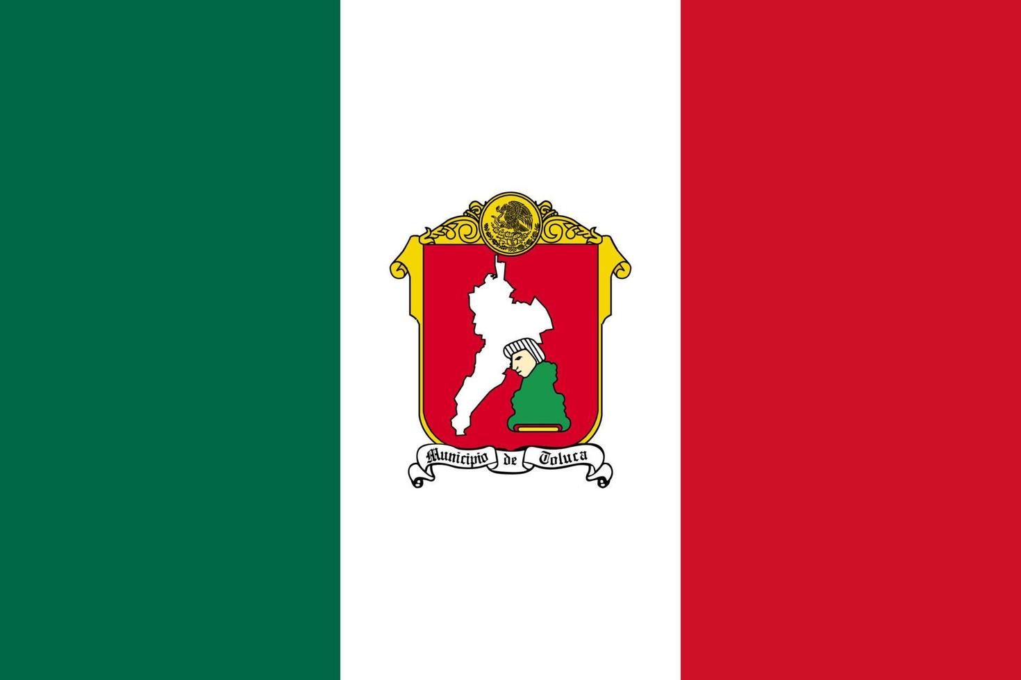 Simple flag of City of Mexico vector