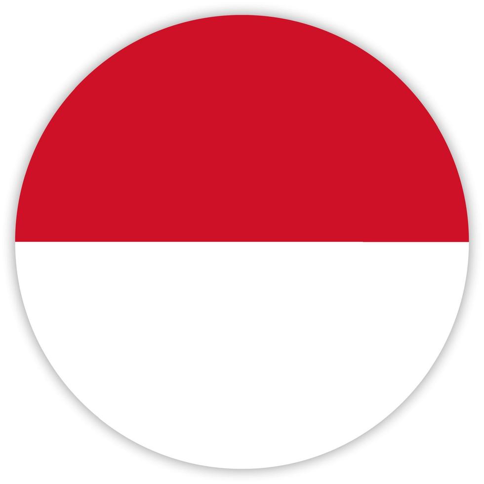 Simple round flag . Vector illustration