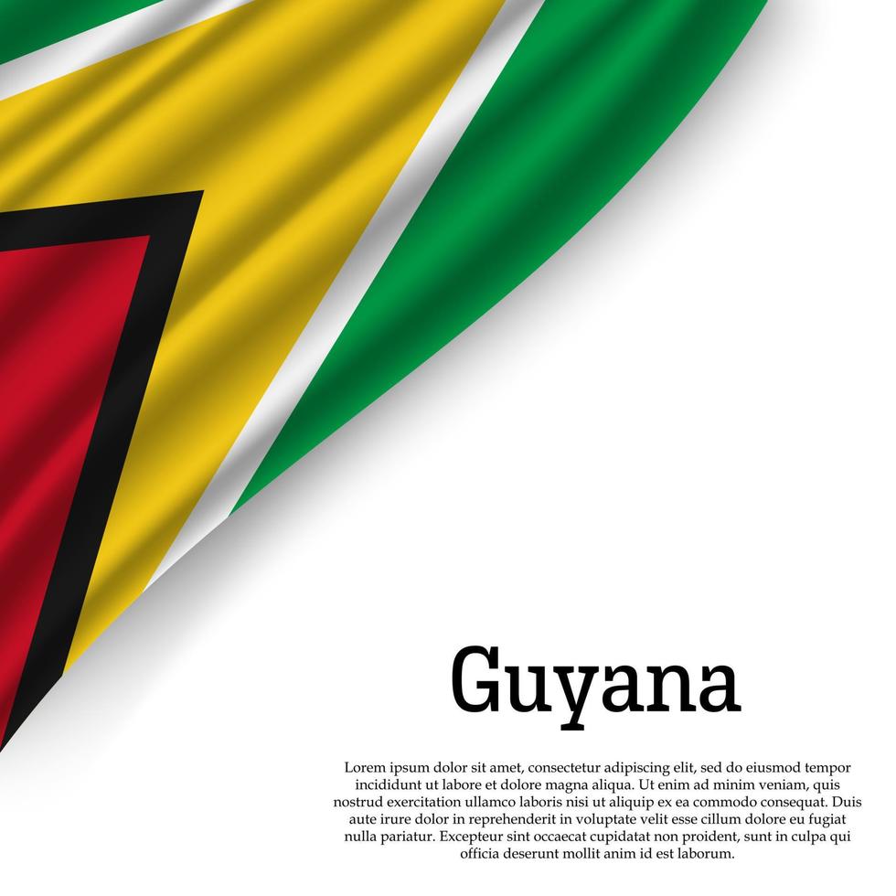 waving flag of Gyyana vector