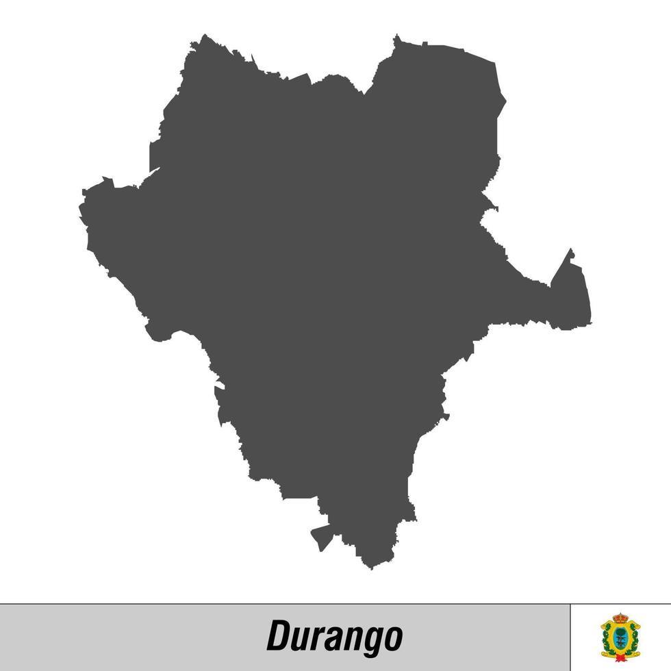 High quality map with flag state of Mexico vector
