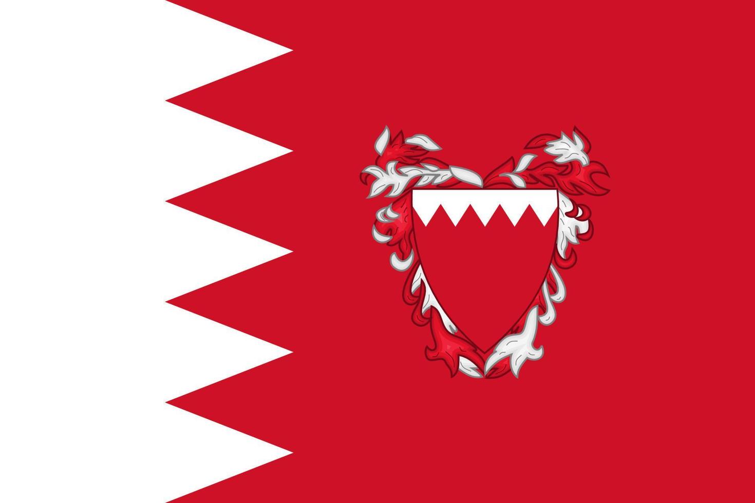 Simple flag with coat of arms vector