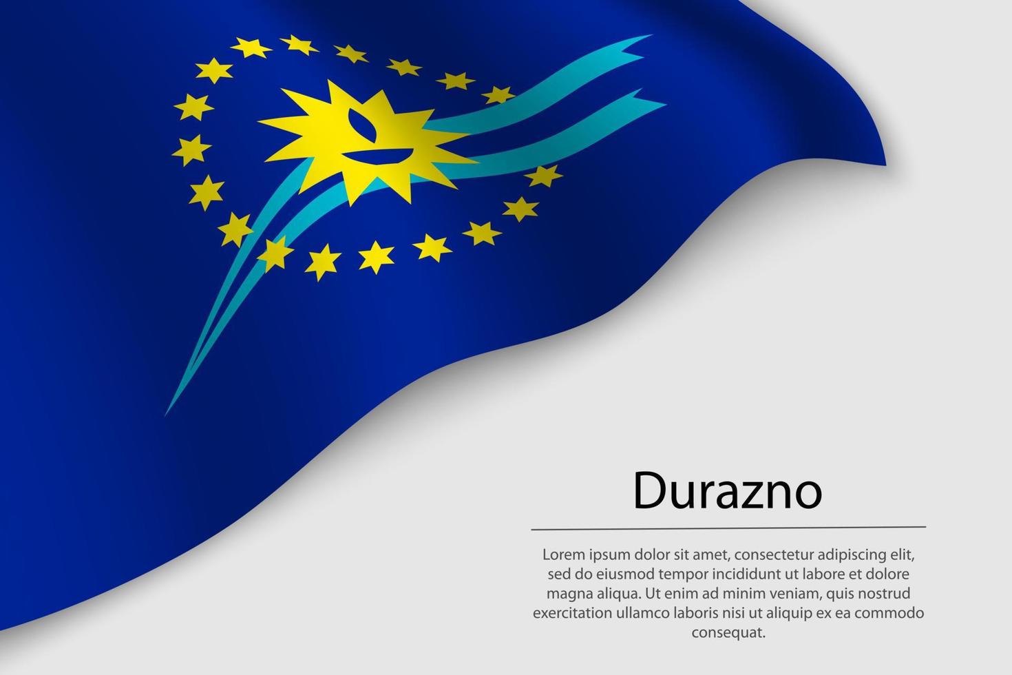 ola bandera de durazno es un estado de Uruguay. vector