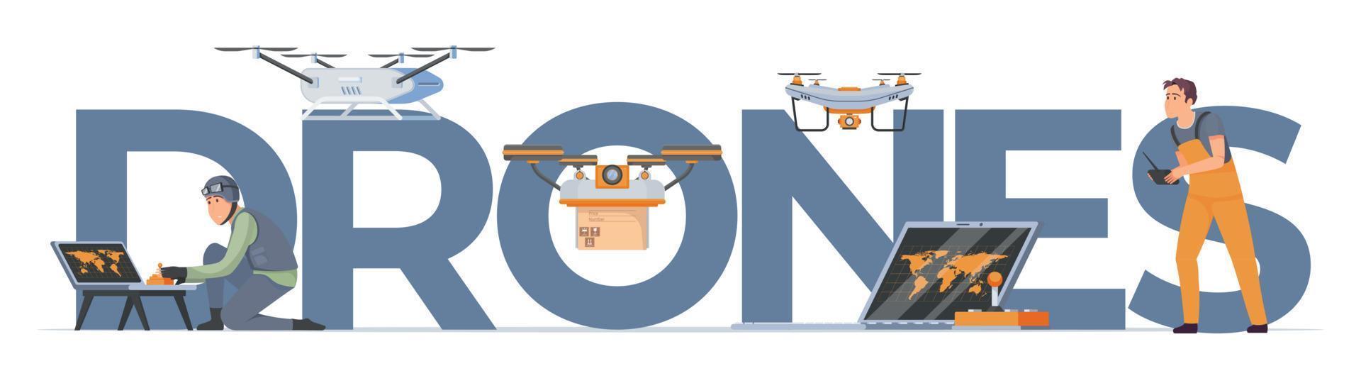 Drones Concept Illustration vector