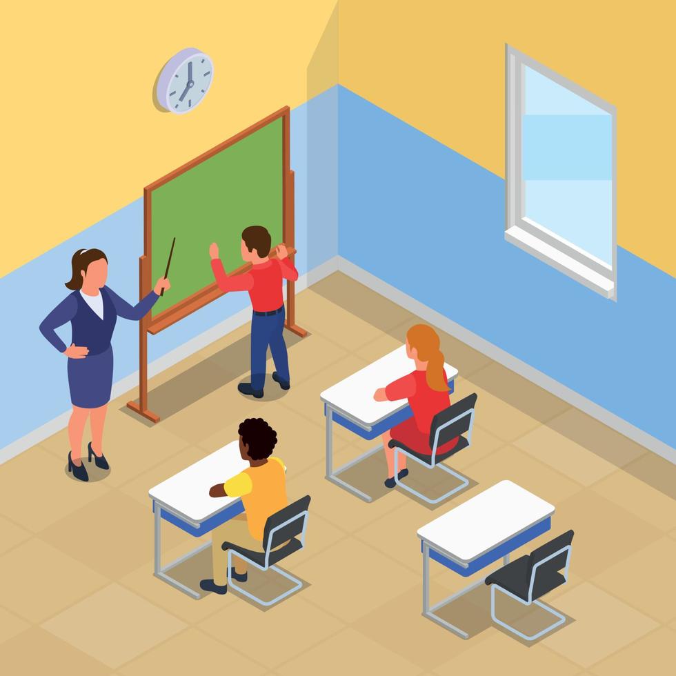 Back To Classroom Composition vector