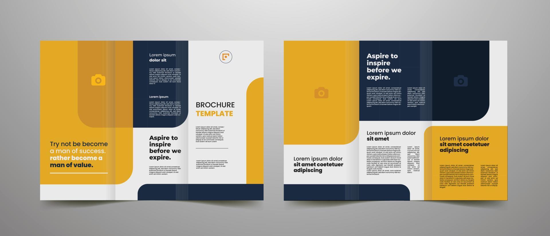 creative corporate business trifold brochure template with modern layout design a4 vector illustrator.