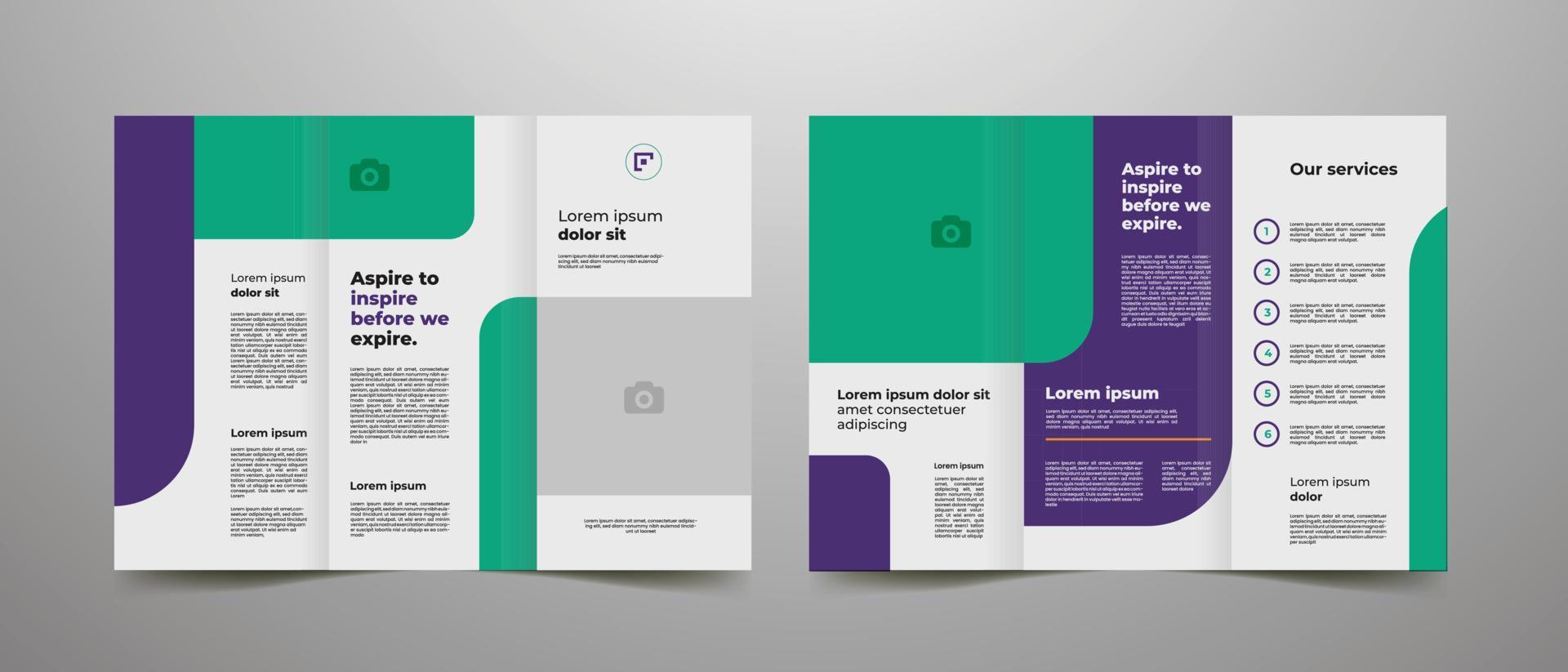 creative corporate business trifold brochure template with modern layout design a4 vector illustrator.