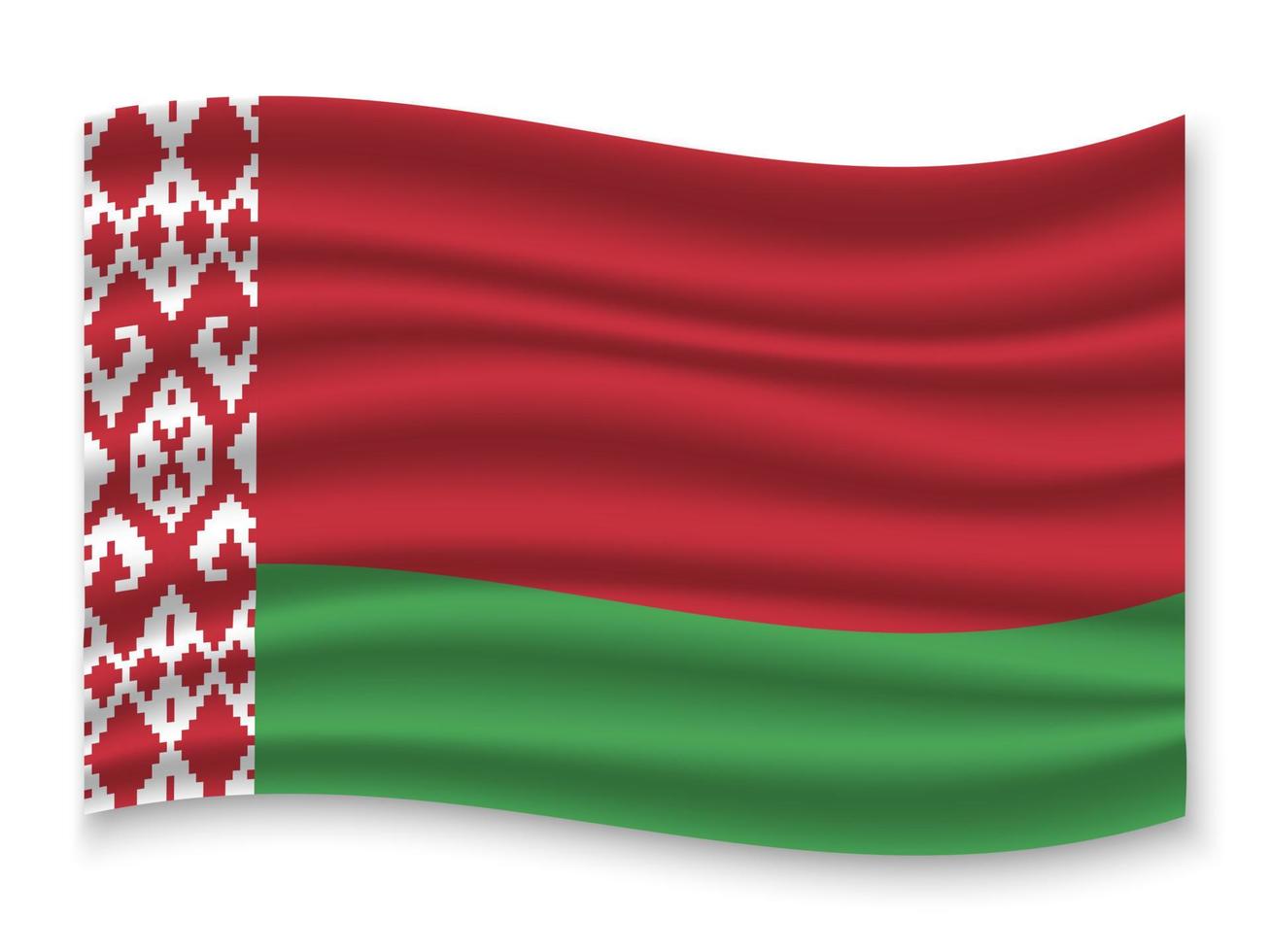 3D Waving Flag  . Vector illustration