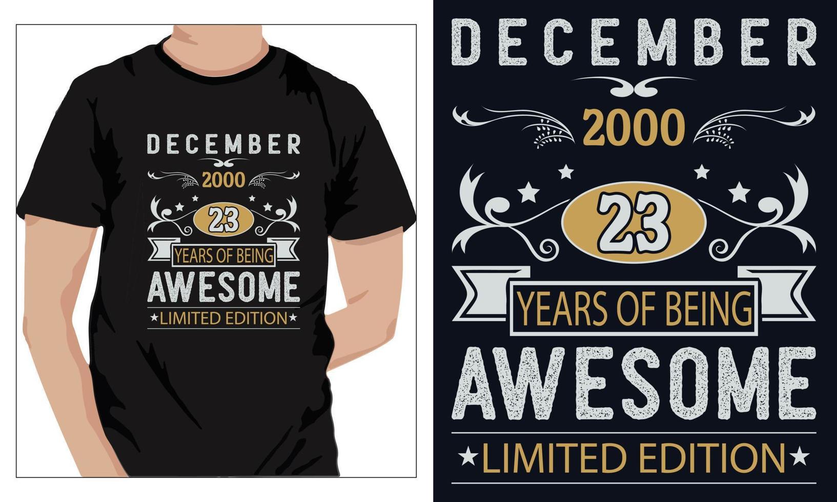 birthday t-shirts Design for everyone 2001 vector