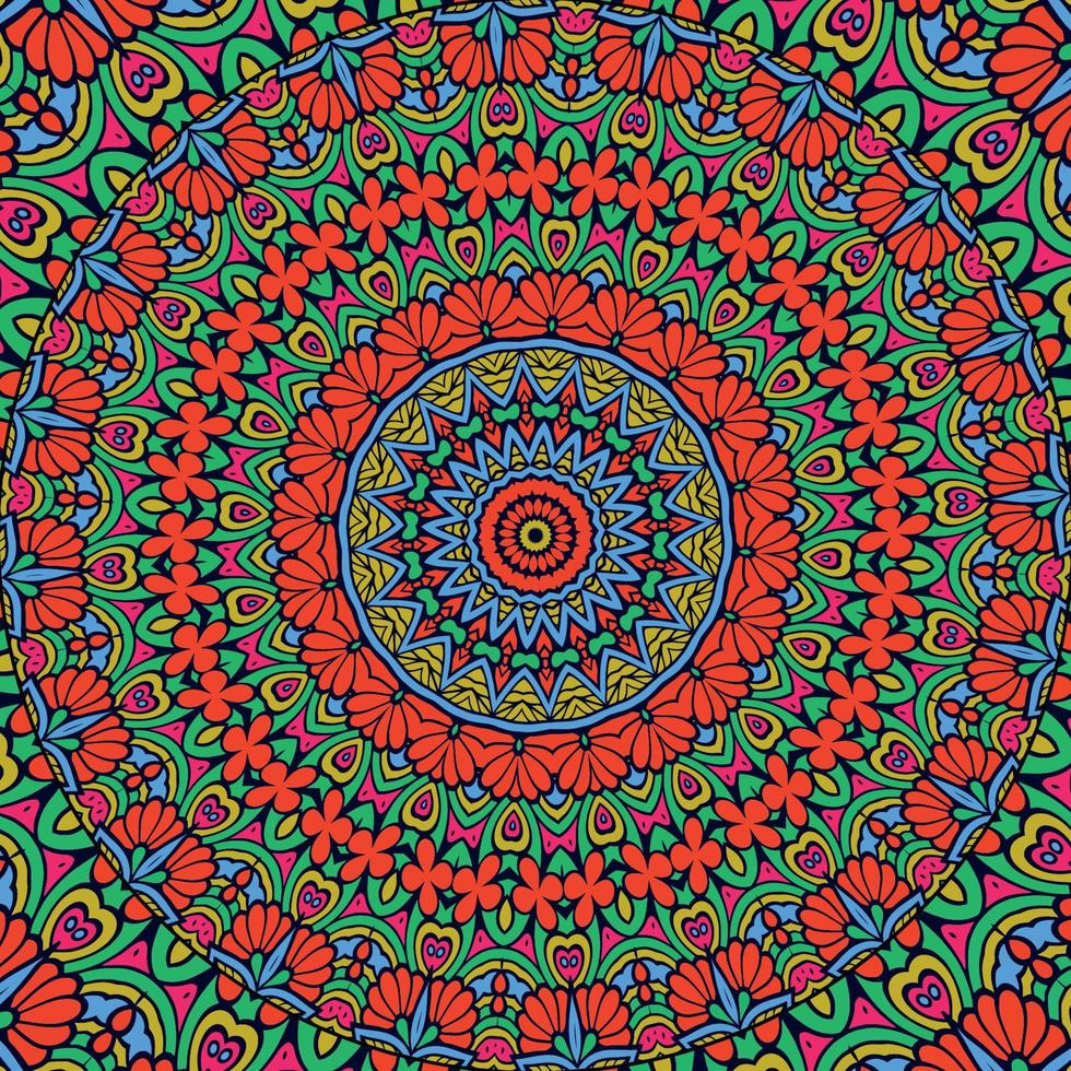 A colorful background with a pattern of a mandala vector