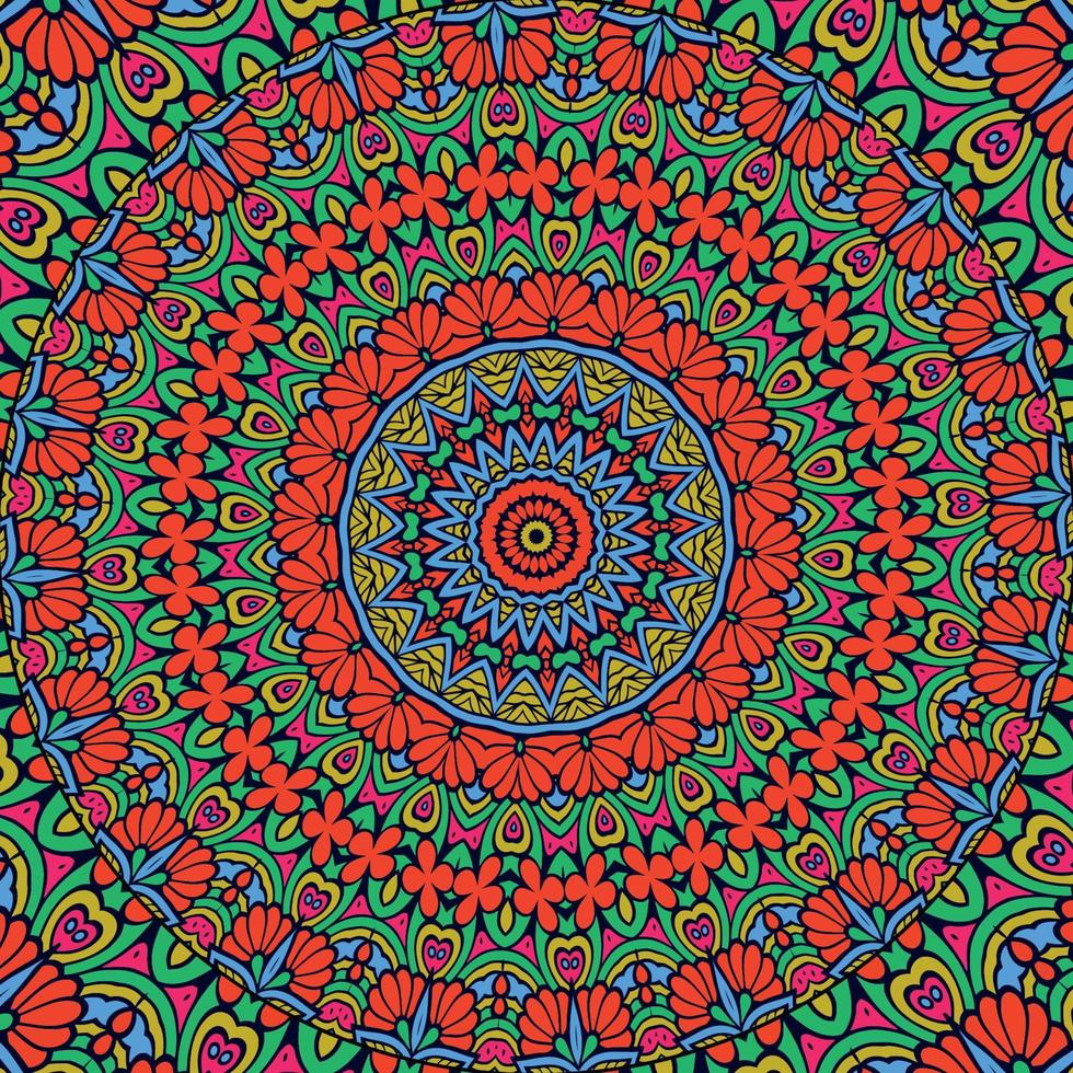A colorful background with a pattern of a mandala vector