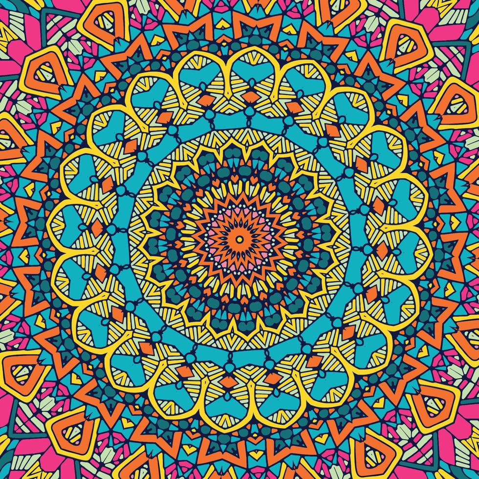 Easy mandala Pattern, simple mandalas floral Pattern coloring page vector