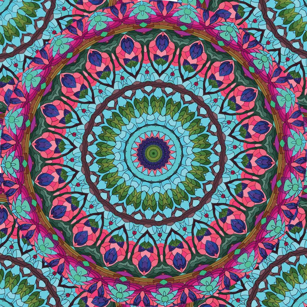 Easy circular pattern in form of mandala for Henna, Mehndi, Tattoo, Decoration vector