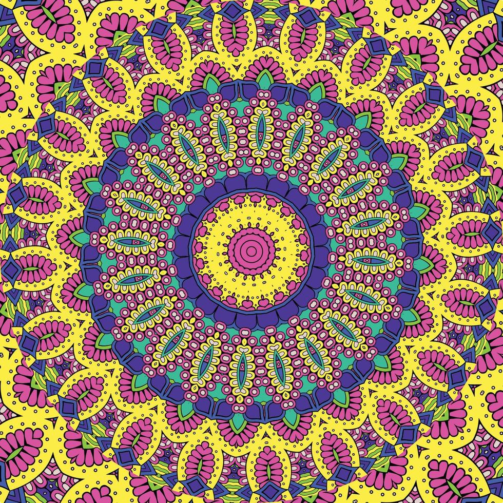 circle of mandala with floral ornament pattern. background vector