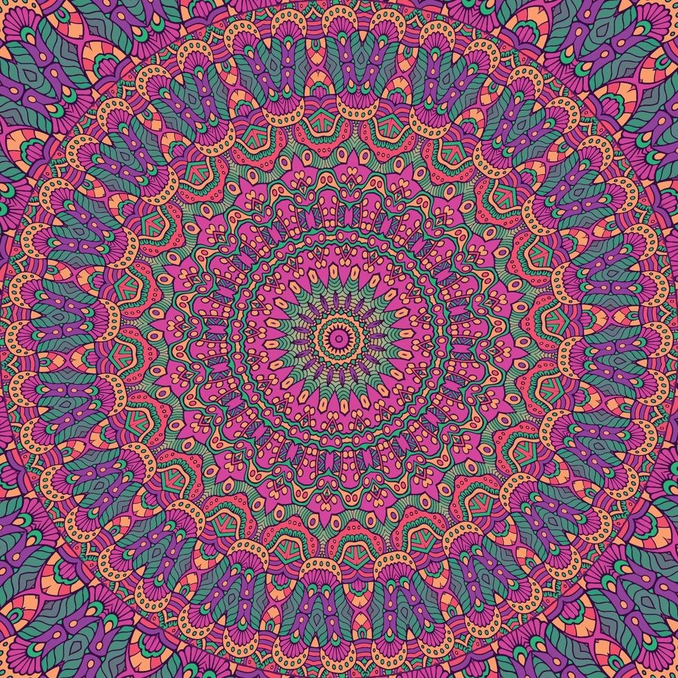 Easy mandala Pattern, simple mandalas floral pattern coloring page on white background. vector