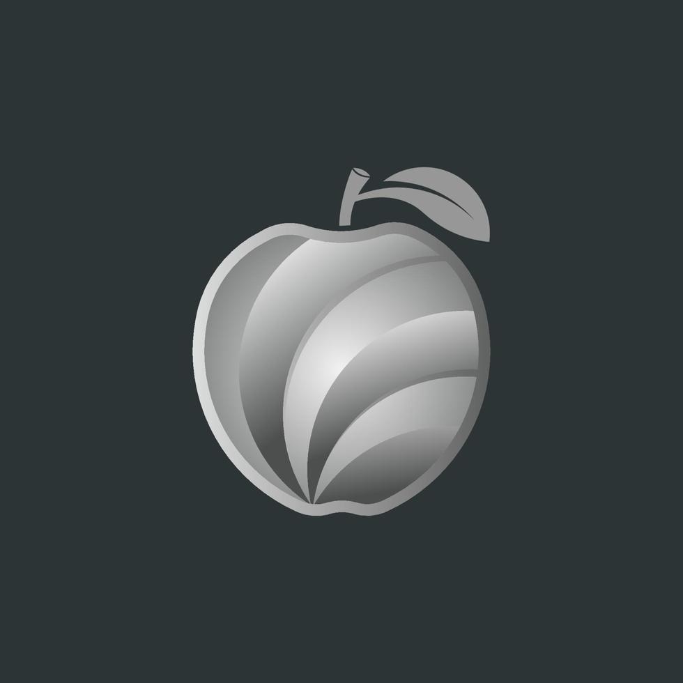 Apple fruit concept logo. Modern and minimalist logotype. Fit for company, brand, identity, merch, business. Vector eps 10.