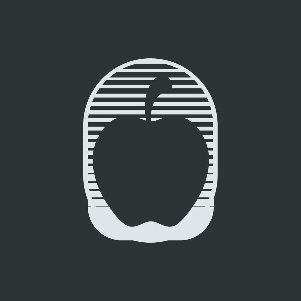 manzana Fruta concepto logo. moderno y minimalista logotipo ajuste para compañía, marca, identidad, mercancía, negocio. vector eps 10