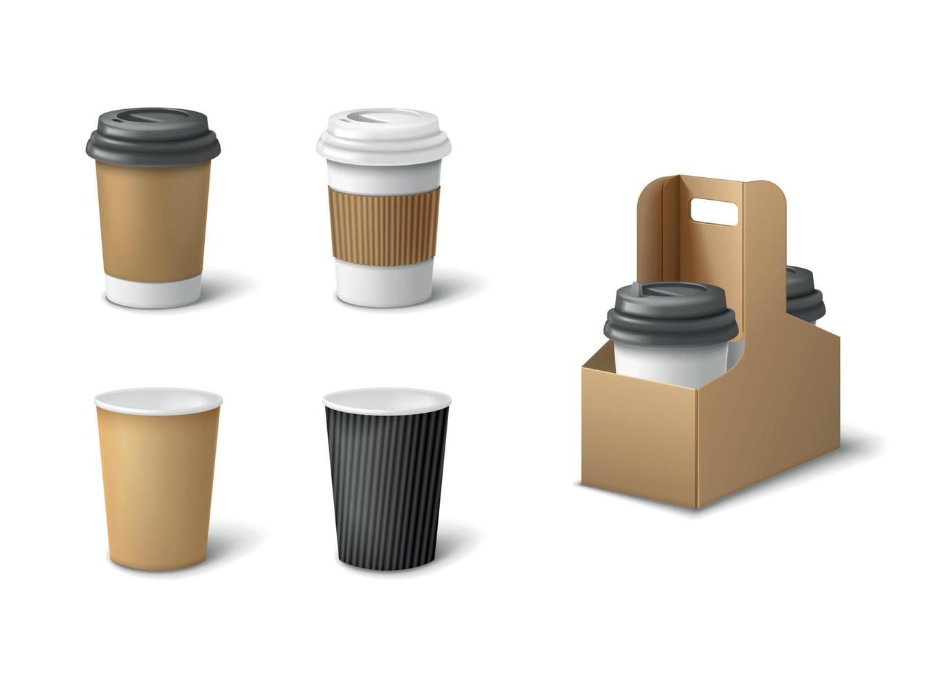 Takeout Fastfood Icon Set vector
