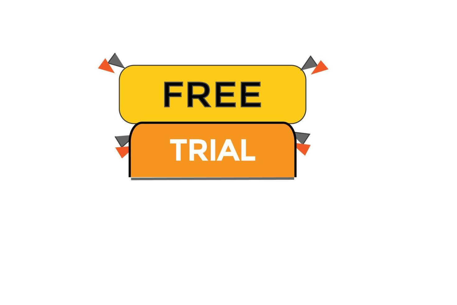 free trial vectors.sign label bubble speech free trial vector