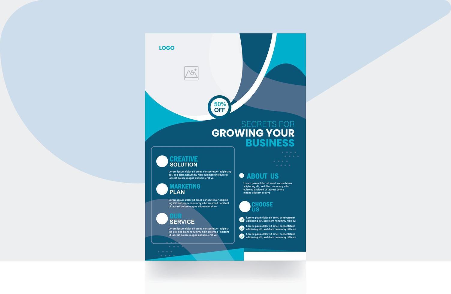 Modern business flyer brochure design template vector