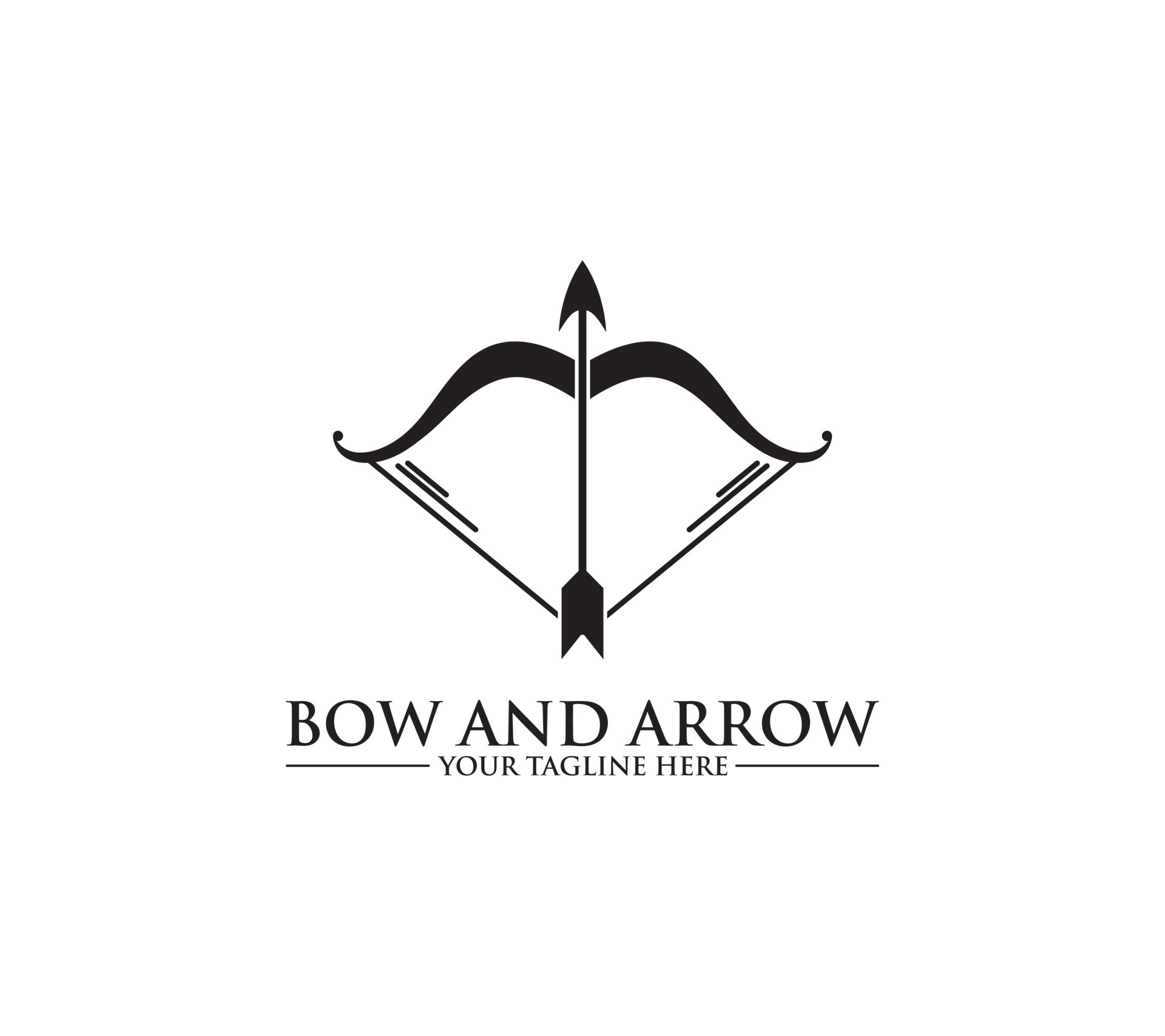 Bow and arrow archery logo or cupid icon, vector illustration. 21842076  Vector Art at Vecteezy