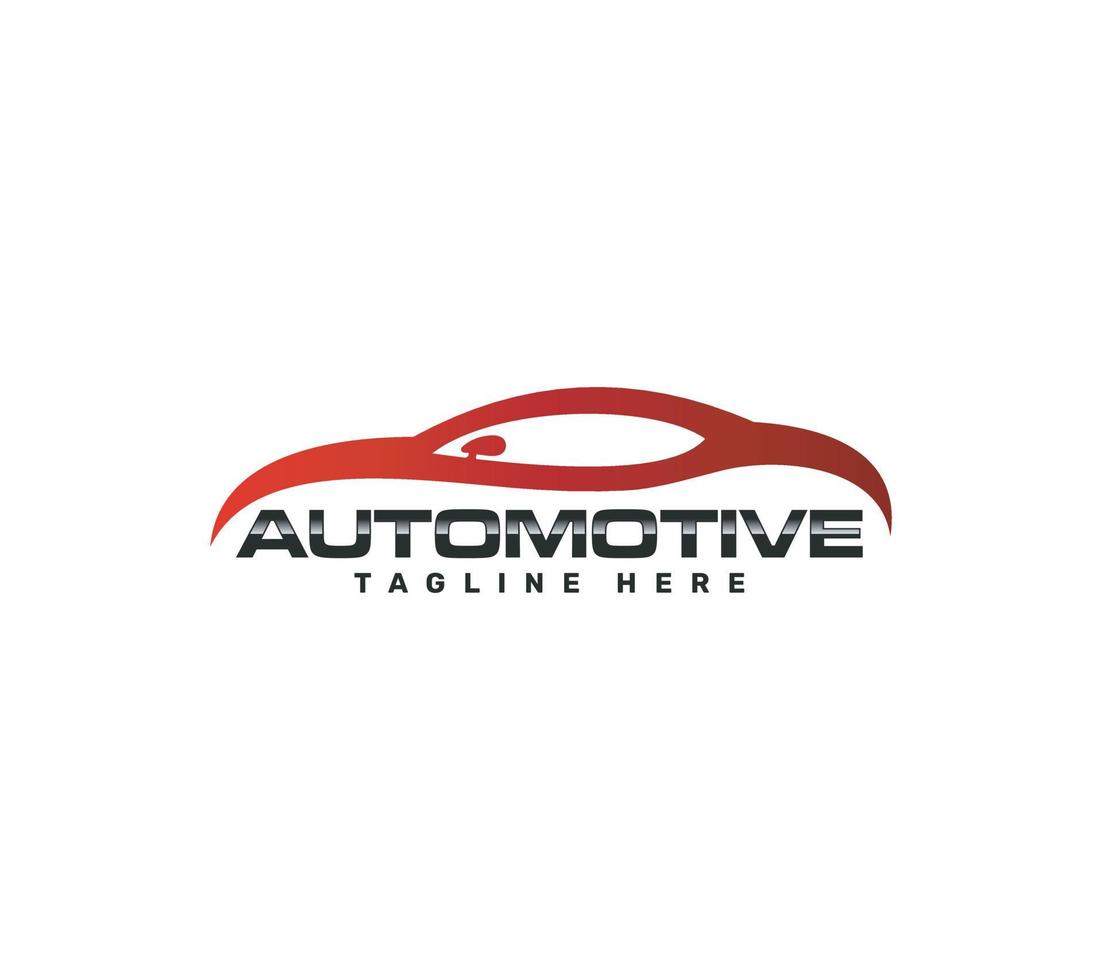 Automotive or car logo with auto, sport car on white background vector illustration.