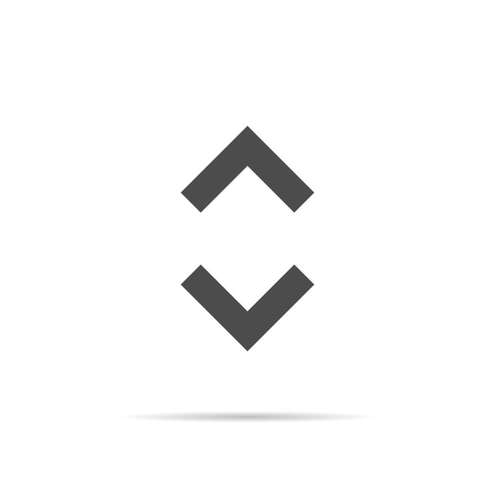 Up and down arrow icon vector in trendy style