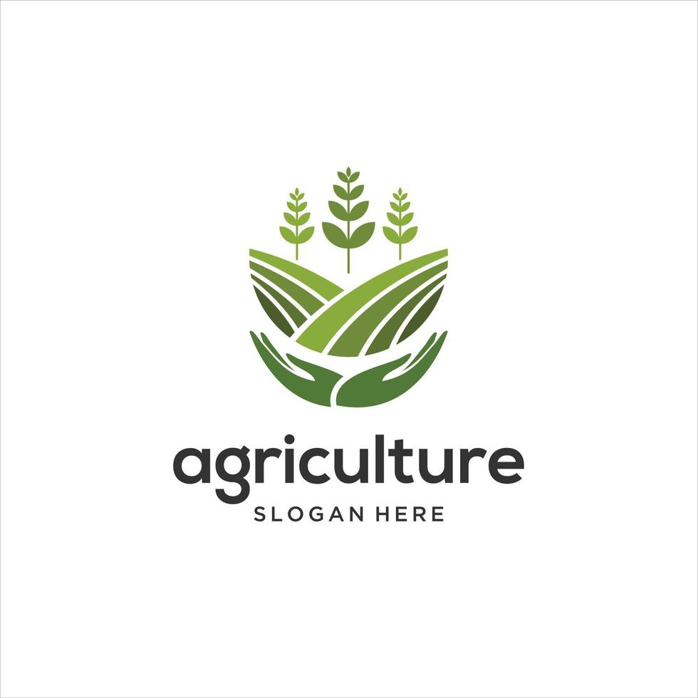 vector logo design illustration of agriculture business, tractor farm, soil farm, crop field, pasture, milk, barn, Emblem, Design Concept