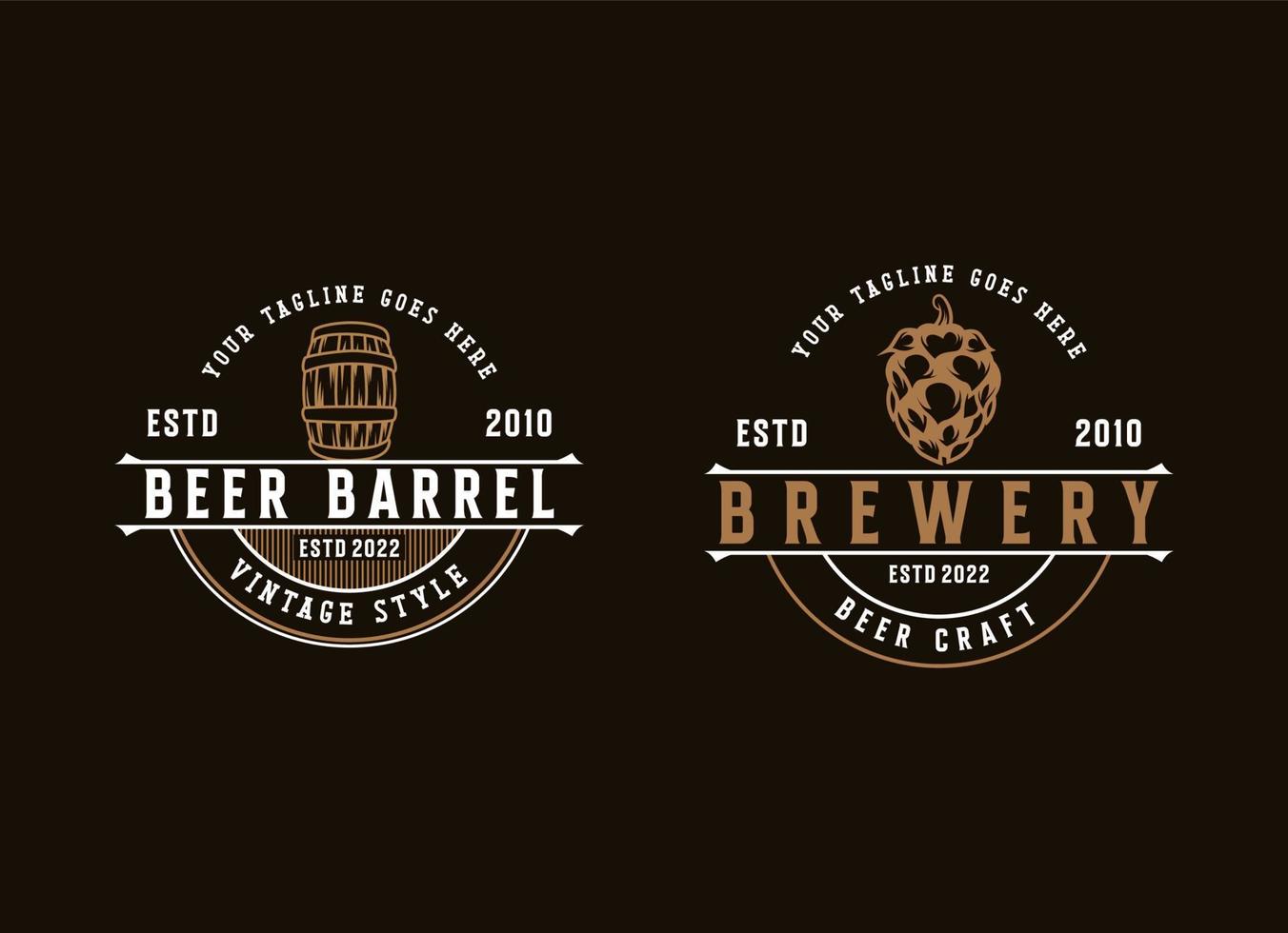 Beer craft creative logo design template. vector