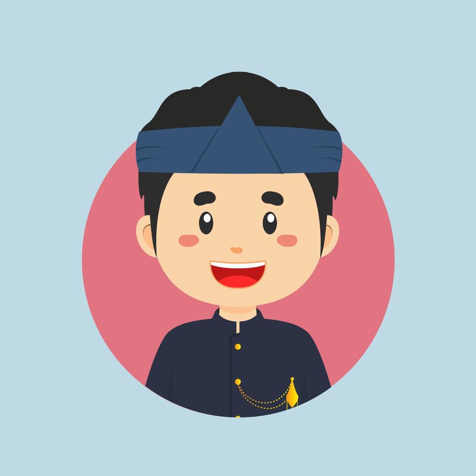 Avatar of a West Java Indonesian Character vector