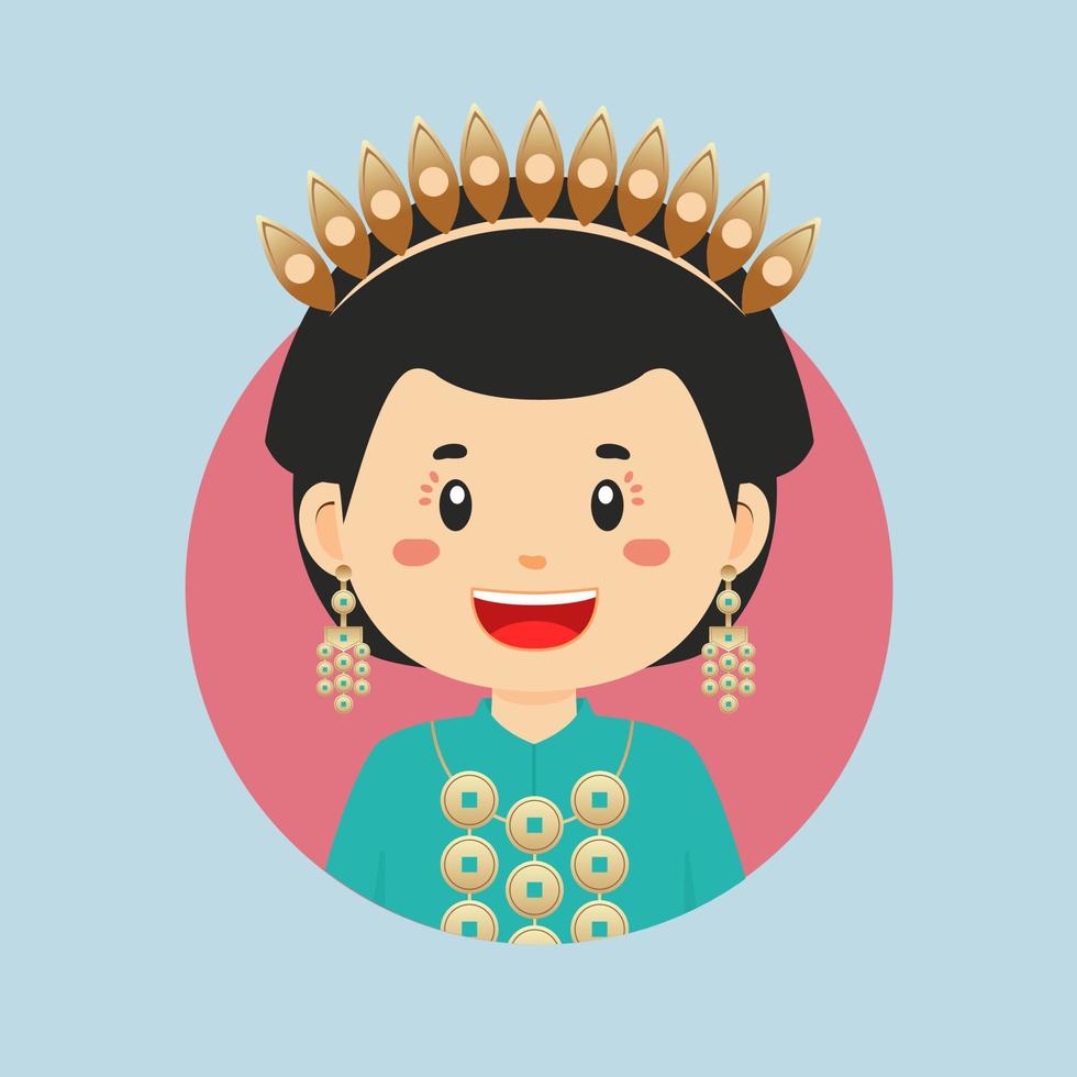 Avatar of a South Sulawesi Indonesian Character vector