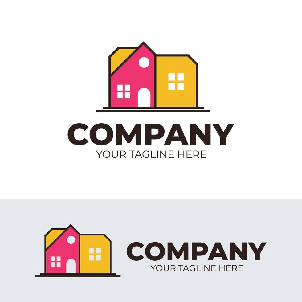 Real estate logo design template vector