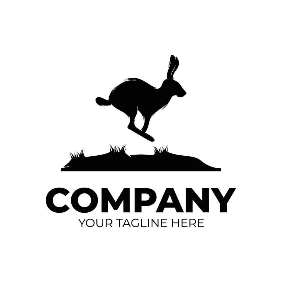 Animal logo - rabbit logo design template vector