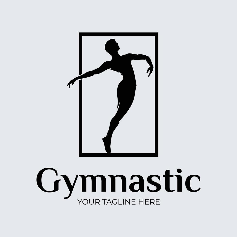 Fitness gymnastic logo design inspiration vector