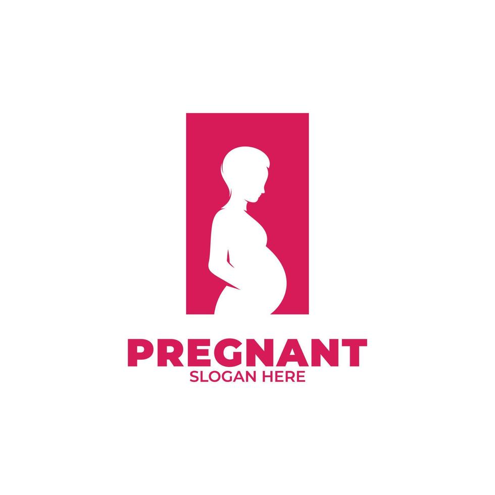 Pregnant woman logo design inspiration vector