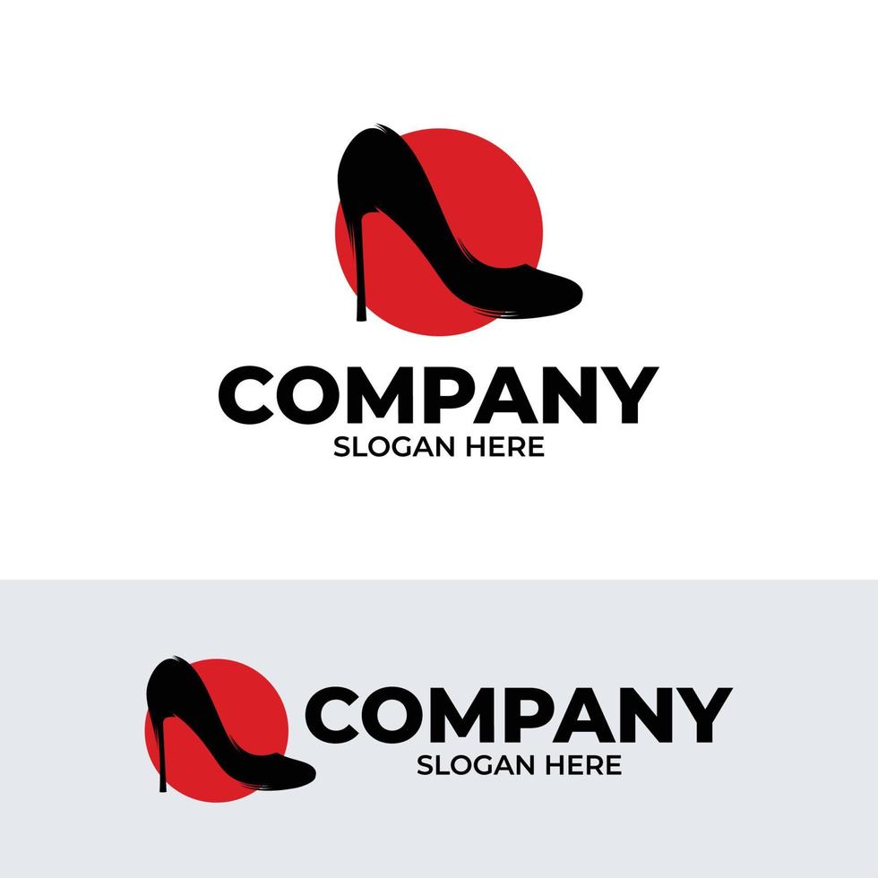 High heel logo design inspiration vector