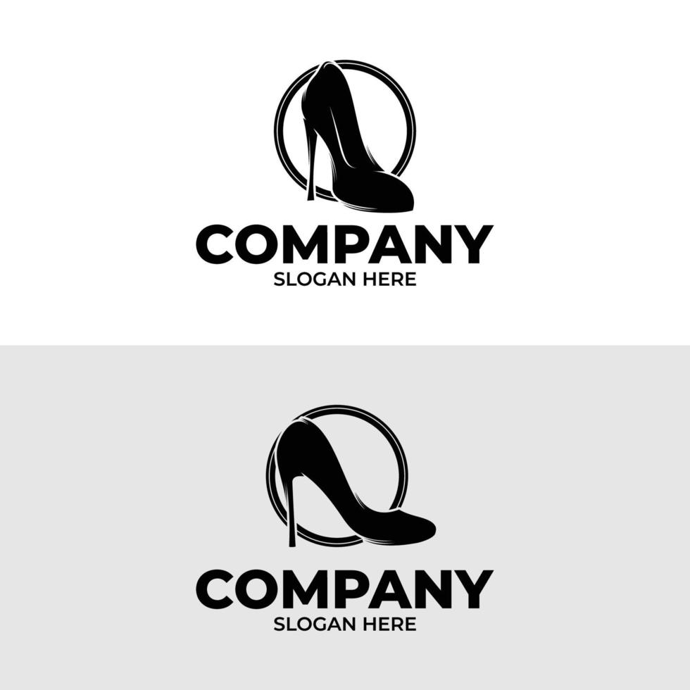 High heel logo design inspiration vector