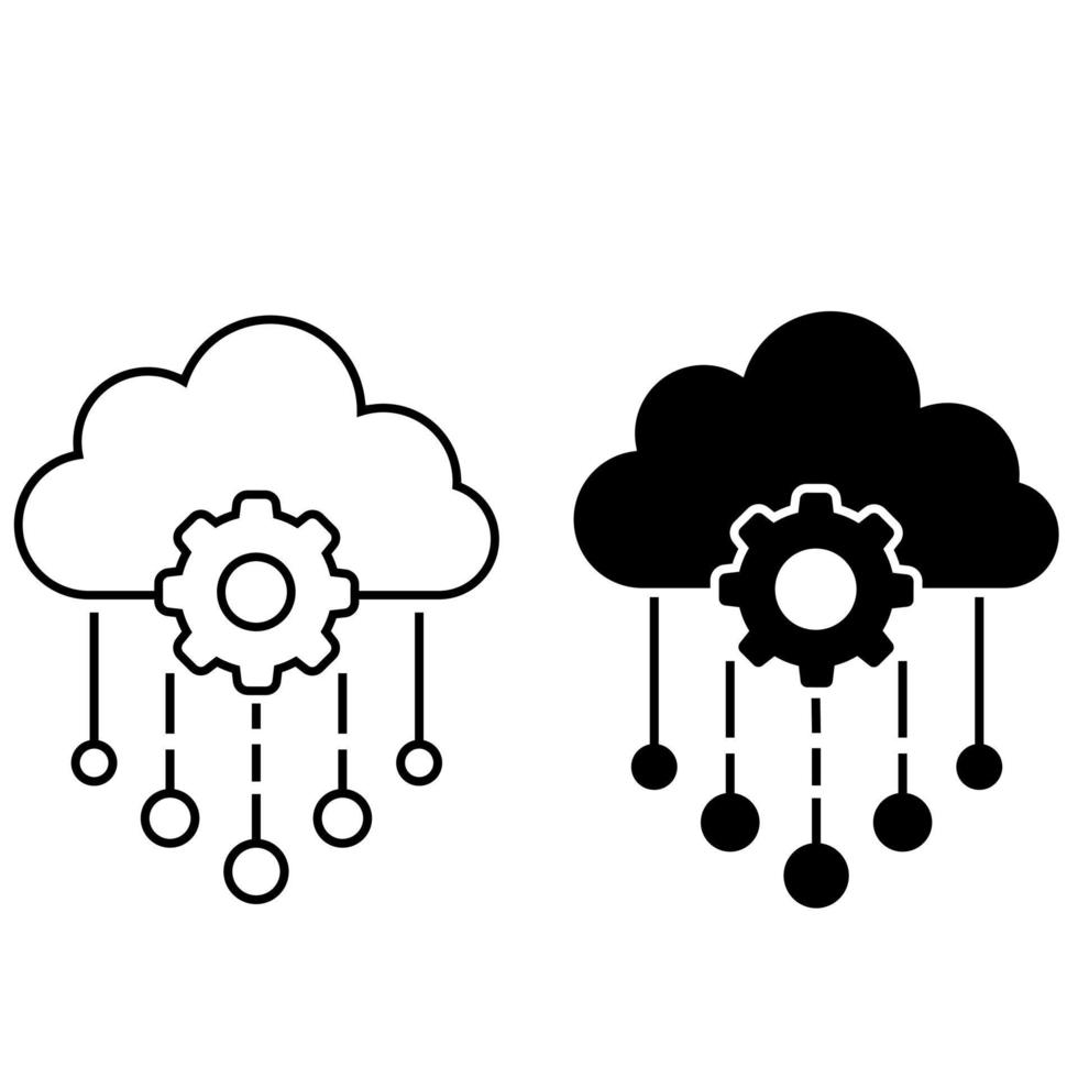 API vector icon. software integration illustration sign. application symbol. Cloud logo. development sign or logo.