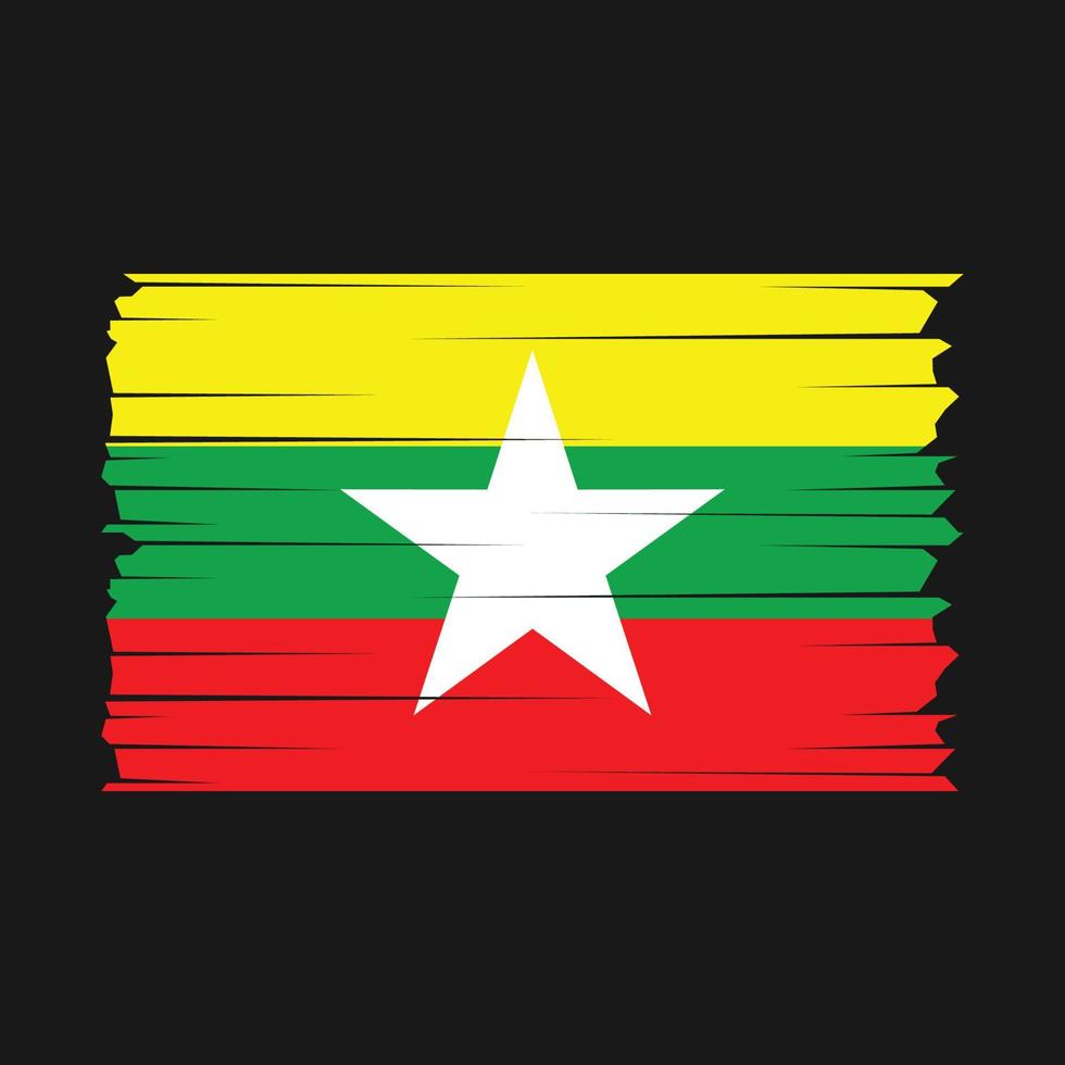 Myanmar Flag Vector