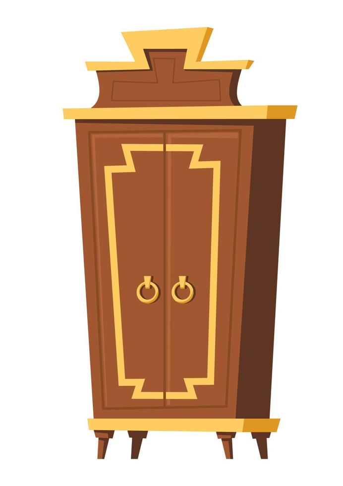 Bedroom furniture, wardrobe room interior cartoon 21842967 Vector Art ...