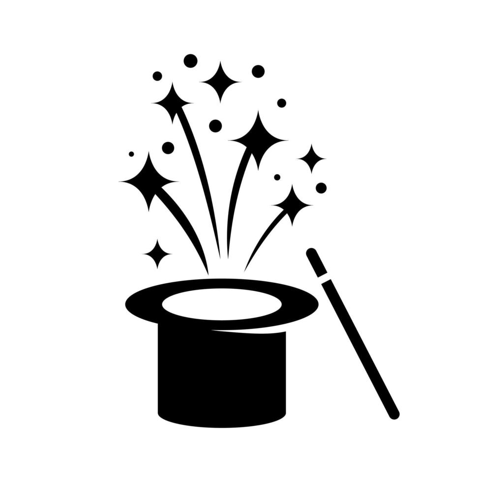 Wand Magic hat icon vector. hat trick illustration sign. 21842988