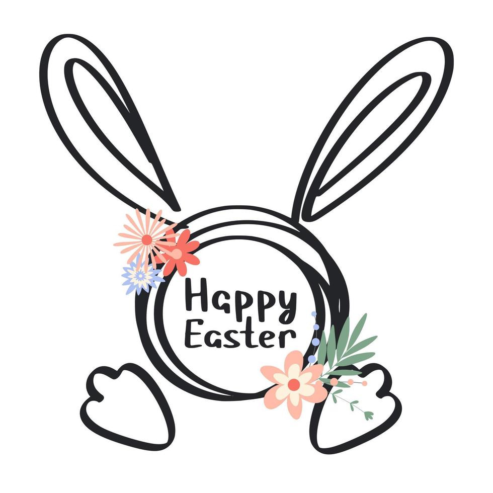 Happy easter illustration vector