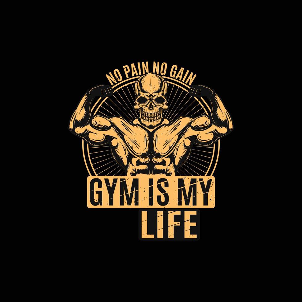 fitness gym vector t shirt design 2023