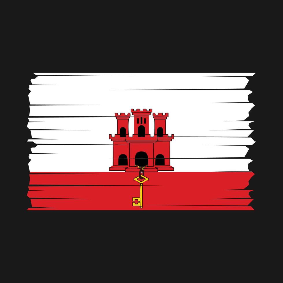 Gibraltar Flag Vector
