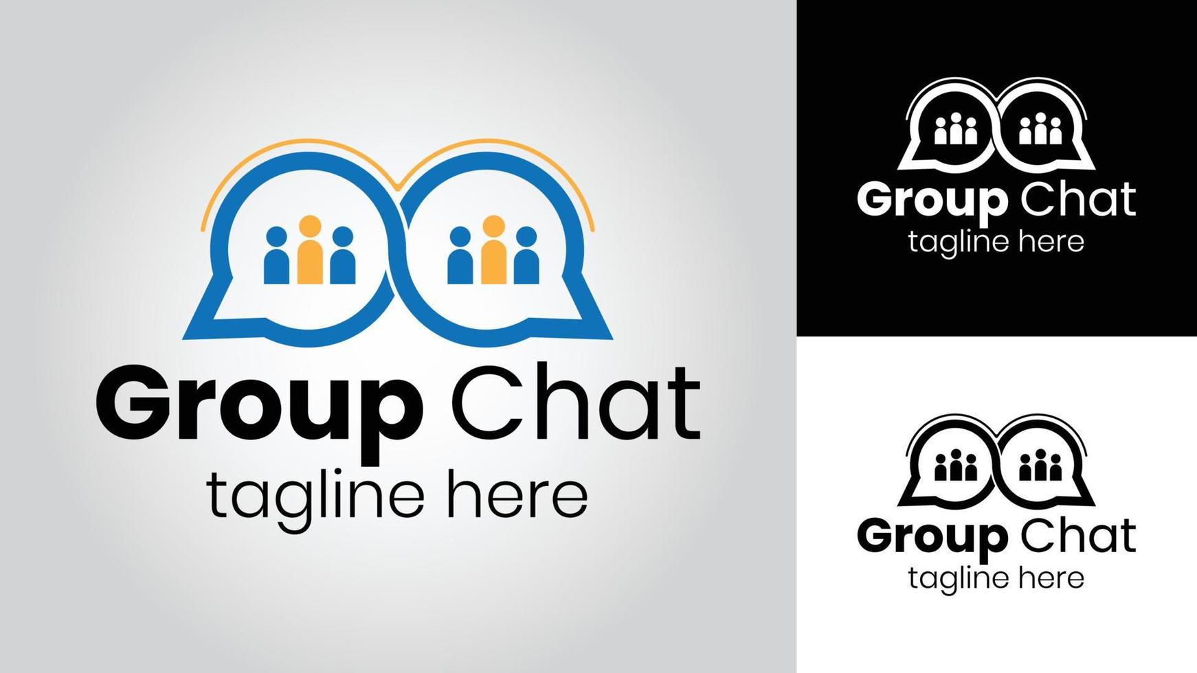 Group Chat Business Vector Logo Design