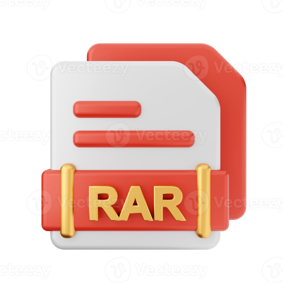 3d archivo rar formato icono png