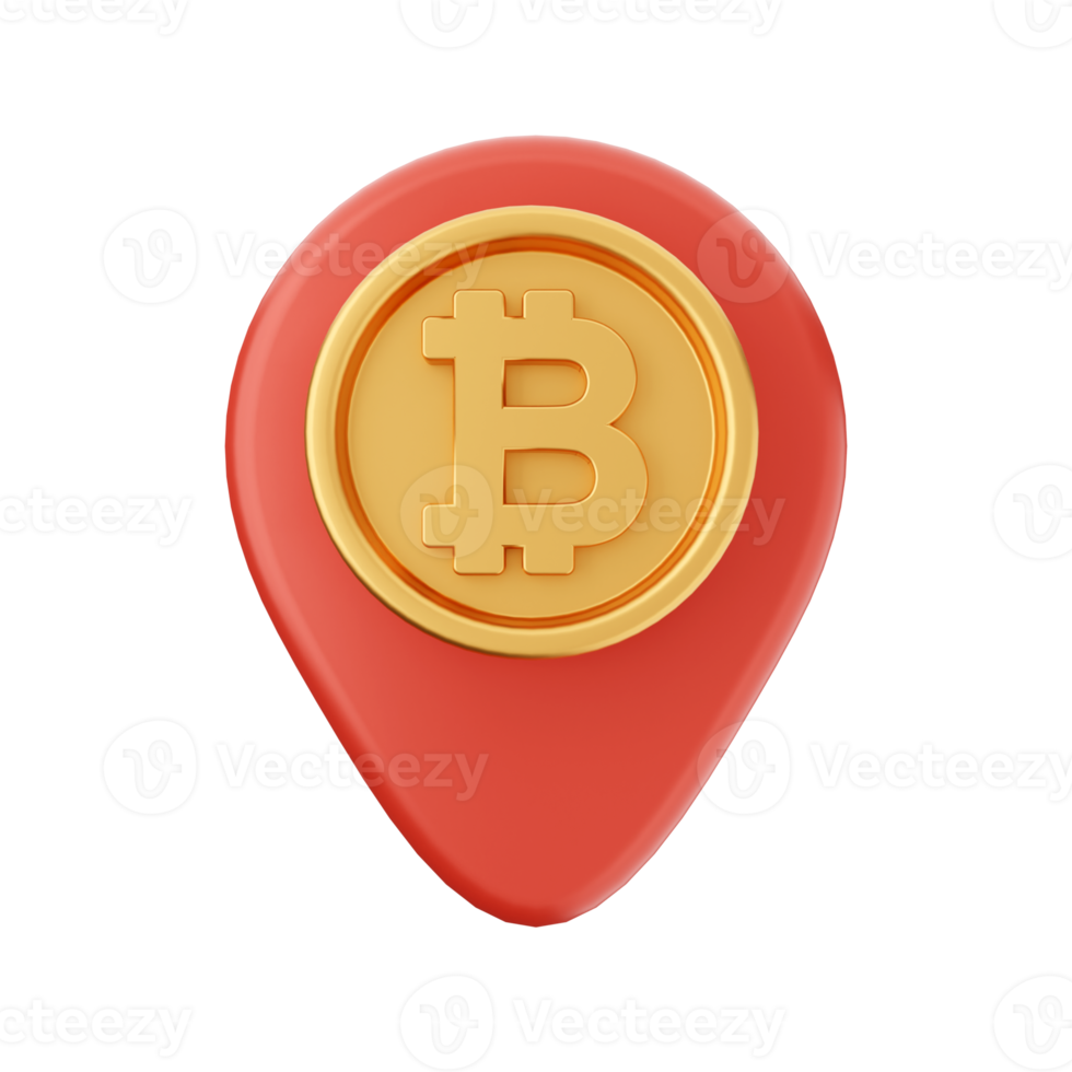 3d bitcoin cryptocurrency icon illustration png
