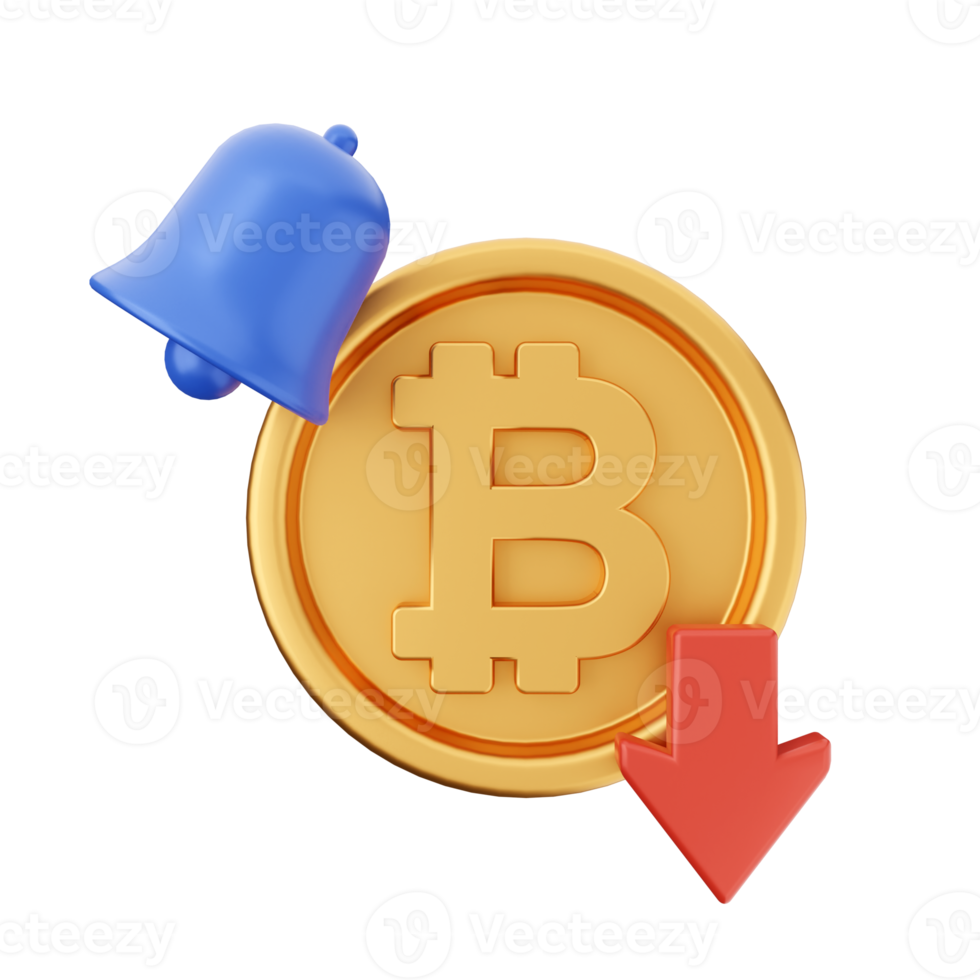 3d bitcoin cryptocurrency icon illustration png